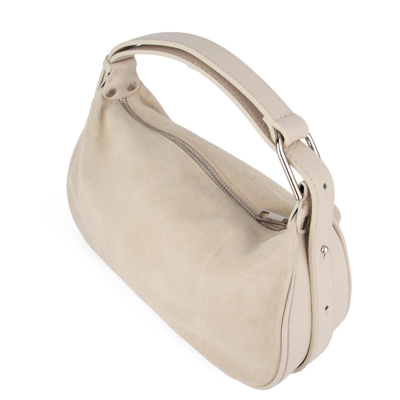 Сумка женская замшевая Virginia Conti 03800 маленькая Бежевый (2660931651) - фото 3