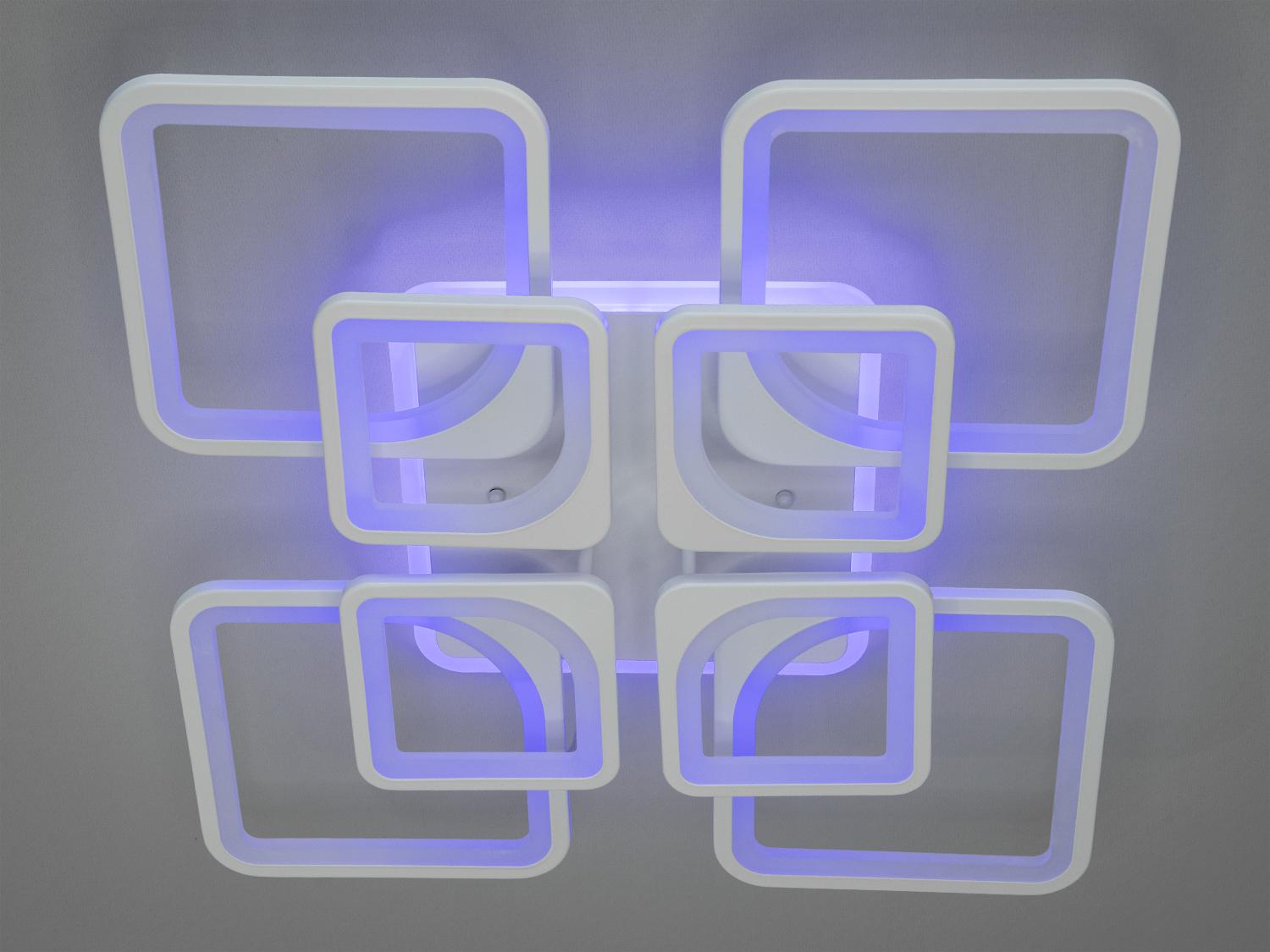 Люстра светодиодная потолочная 8060-4+4WH-LS с пультом диммером и подсветкой 150W на 21 м2 (1436485302) - фото 6 Люстра светодиодная потолочная 8060-4+4WH-LS с пультом диммером и подсветкой 150W на 21 м2 (1436485302) - фото 6