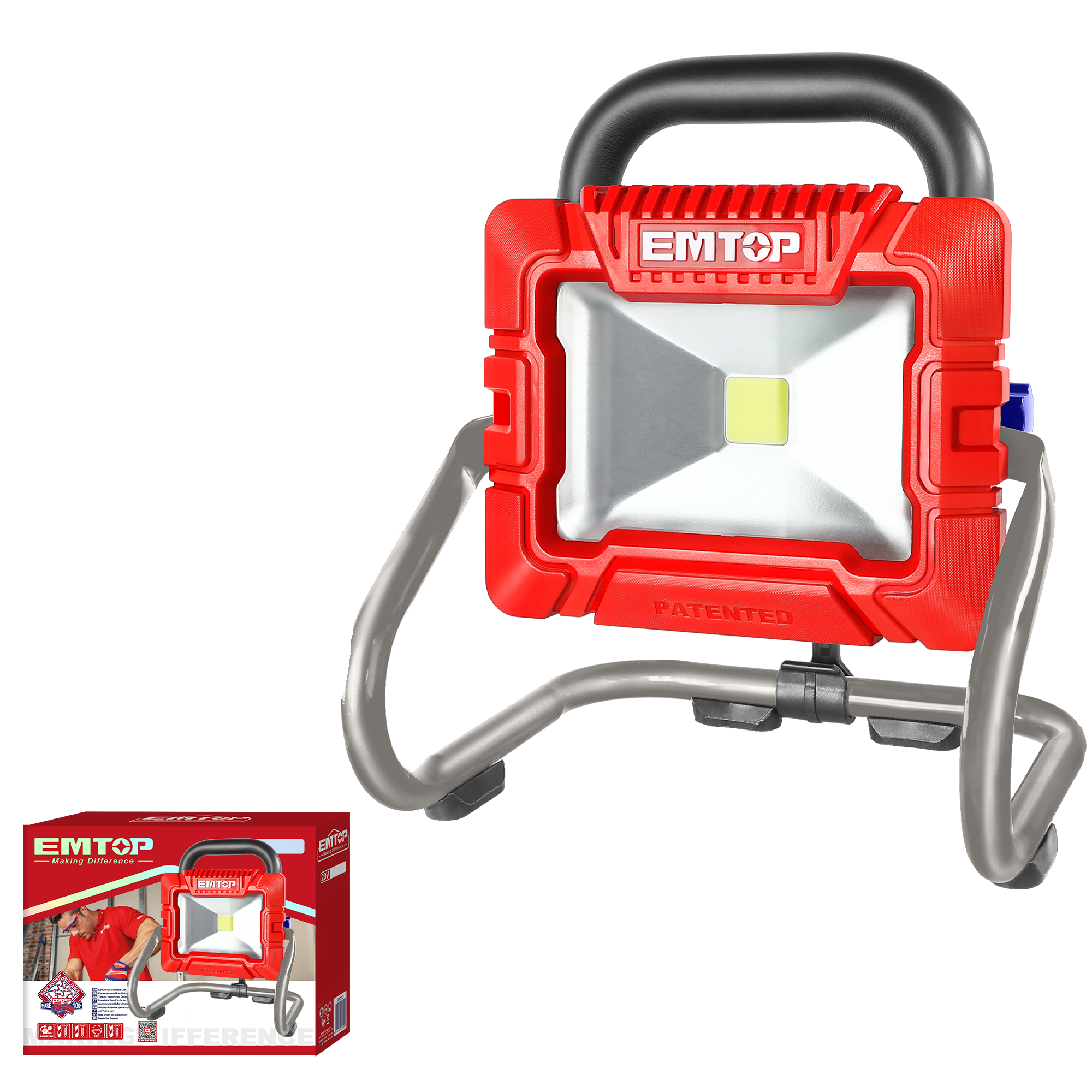 Прожектор аккумуляторный EMTOP LWL2025 без АКБ и ЗУ