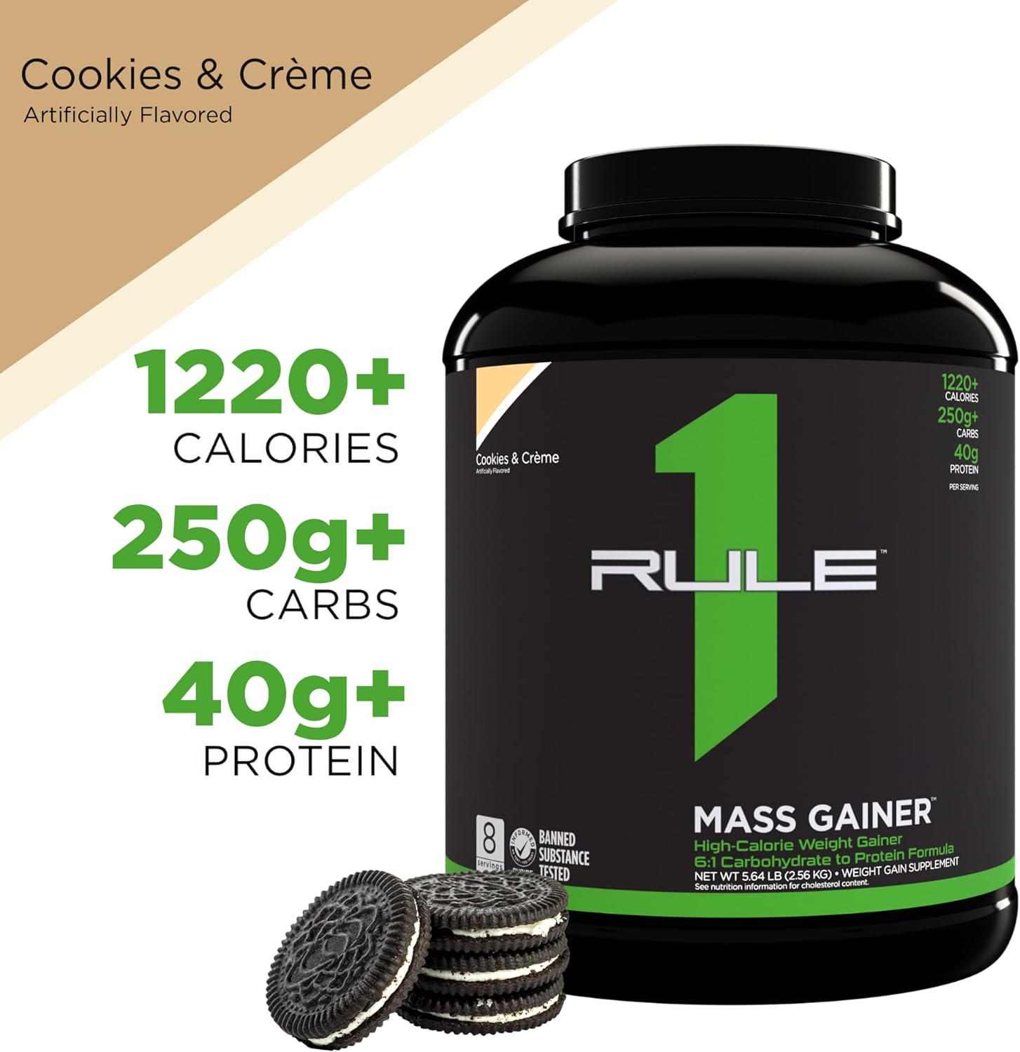 Гейнер Rule One Mass Gainer Cookies & Creme 2,6 кг - фото 3