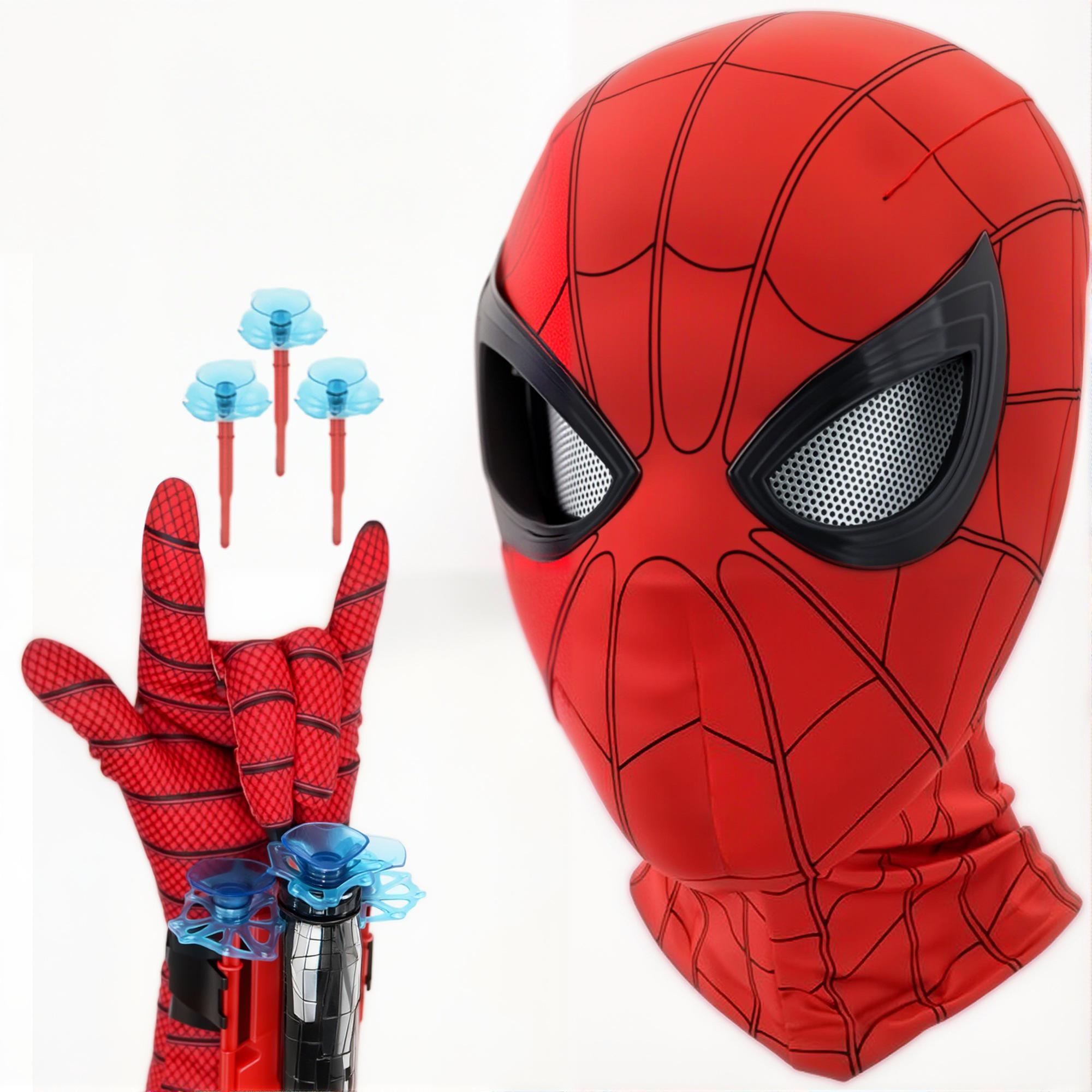 Набор игровой Premium Spider Man 2в1 маска с моргающими глазами/оружие дартс с дротиками