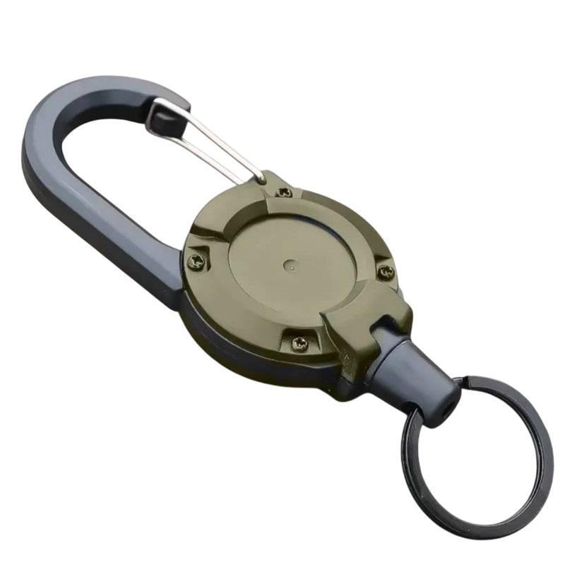 Карабін-ретрактор висувний зі сталевим тросом Олива (3592809) - фото 2 Карабін-ретрактор висувний зі сталевим тросом Олива (3592809) - фото 2