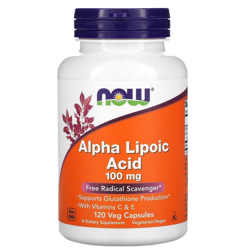 Альфа-ліпоєва кислота NOW Foods Alpha Lipoic Acid 100 мг 120 Veg Caps