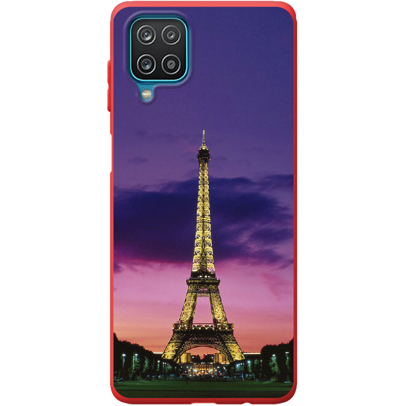 Чехол BoxFace Samsung A125 Galaxy A12 Полночь в Париже Красный силикон (41506-up964-41673)
