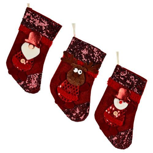 Носок новогодний Stenson R95816 для подарков 24 см - фото 2