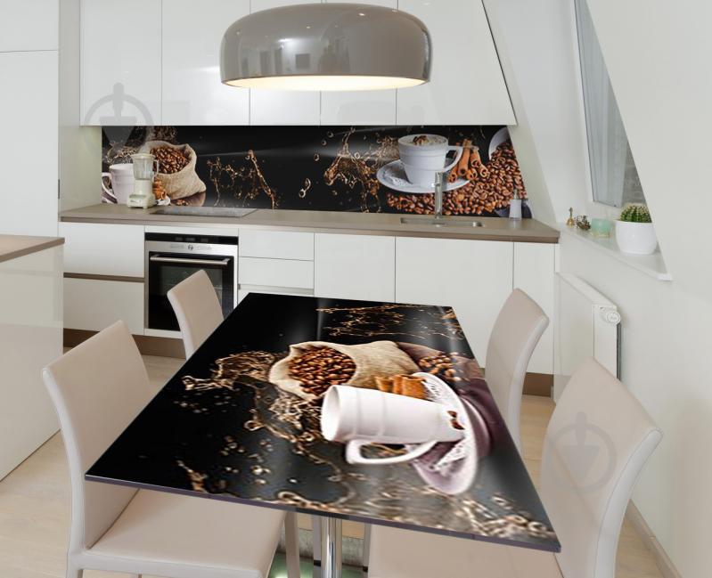 Наклейка 3Д вінілова на стіл Zatarga «Бризки Ефіопії» 650х1200 мм (Z184204/1st)