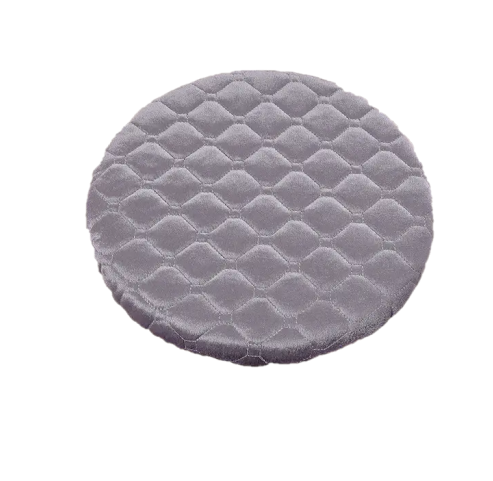 Чохол для табурету круглий на резинці 27-30 см Сірий глянцевий (30763635)