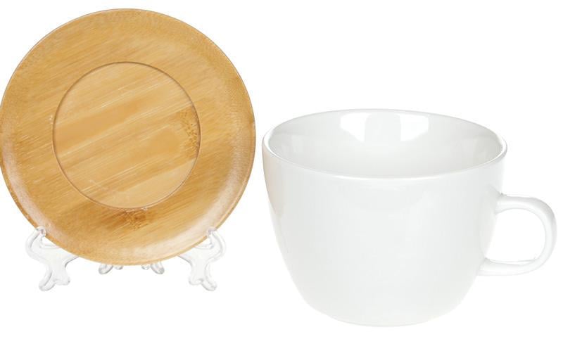 Чайна пара Nouvelle Home з бамбуковим блюдцем 450 мл - фото 2 Чайна пара Nouvelle Home з бамбуковим блюдцем 450 мл - фото 2