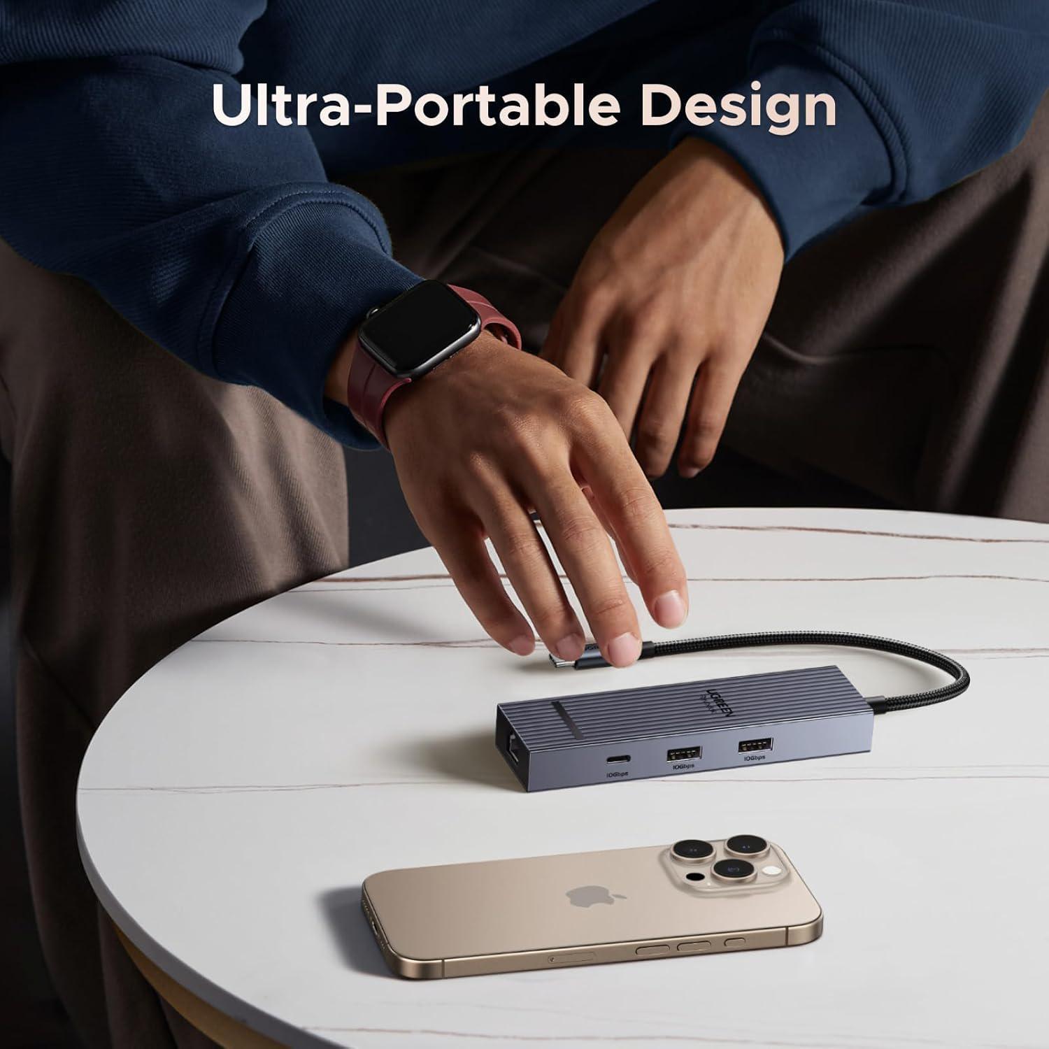 Хаб USB-C Ugreen алюмінієвий 20 см Темно-сірий (45364) - фото 6 Хаб USB-C Ugreen алюмінієвий 20 см Темно-сірий (45364) - фото 6