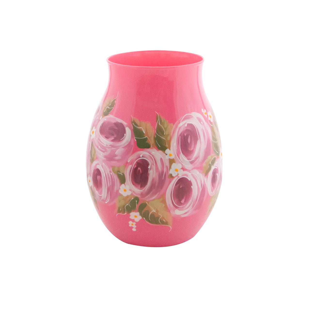 Ваза стеклянная VB Vivente ручная роспись H 22,5 см D 16,5 см (24088-2506) - фото 3