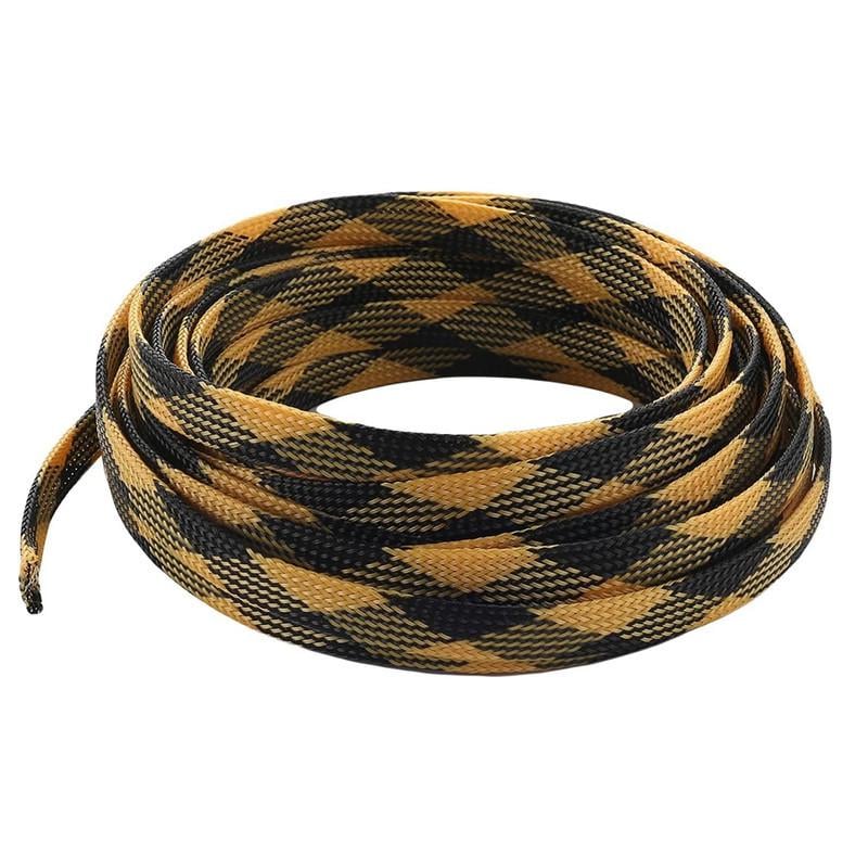 Оплетка кабельная Tactix с нейлона ⌀ 4 мм 1 м Черный/Желтый (GTRPA-04-BY)