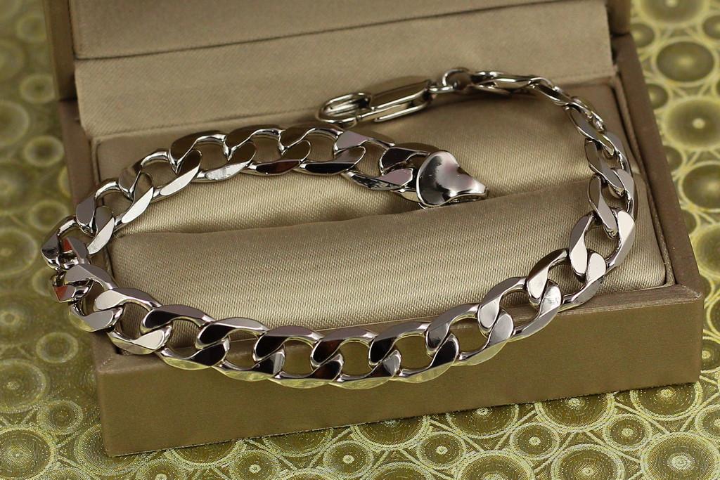 Браслет панцирный Xuping Jewelry 20,5 см х 8 мм Серебристый (2197727395)