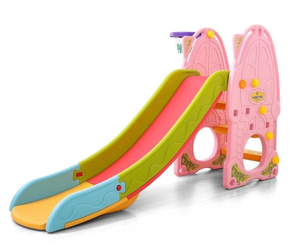 Горка детская с баскетбольным кольцом S-21189 пластиковая 189х79х106 см Разноцветный (150-7-94032)