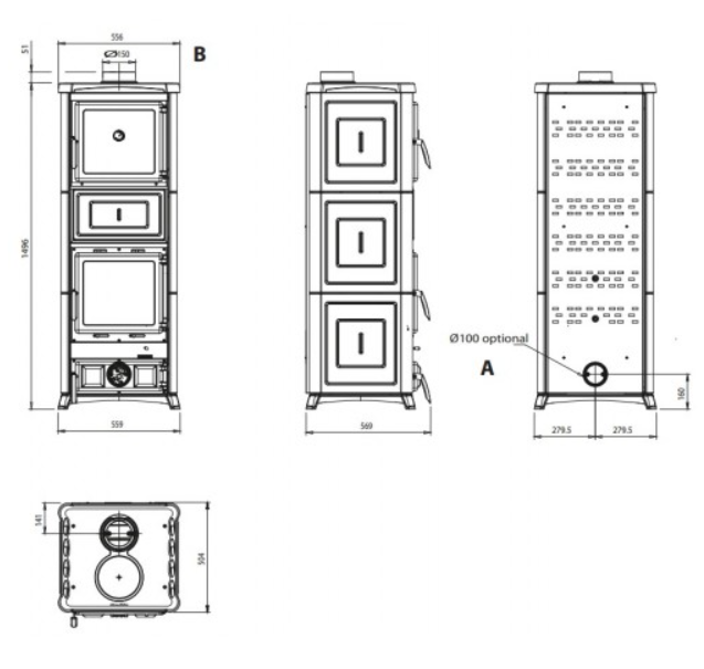 Печь чугунная La Nordica Nova Forno Matte White (7112801) - фото 3