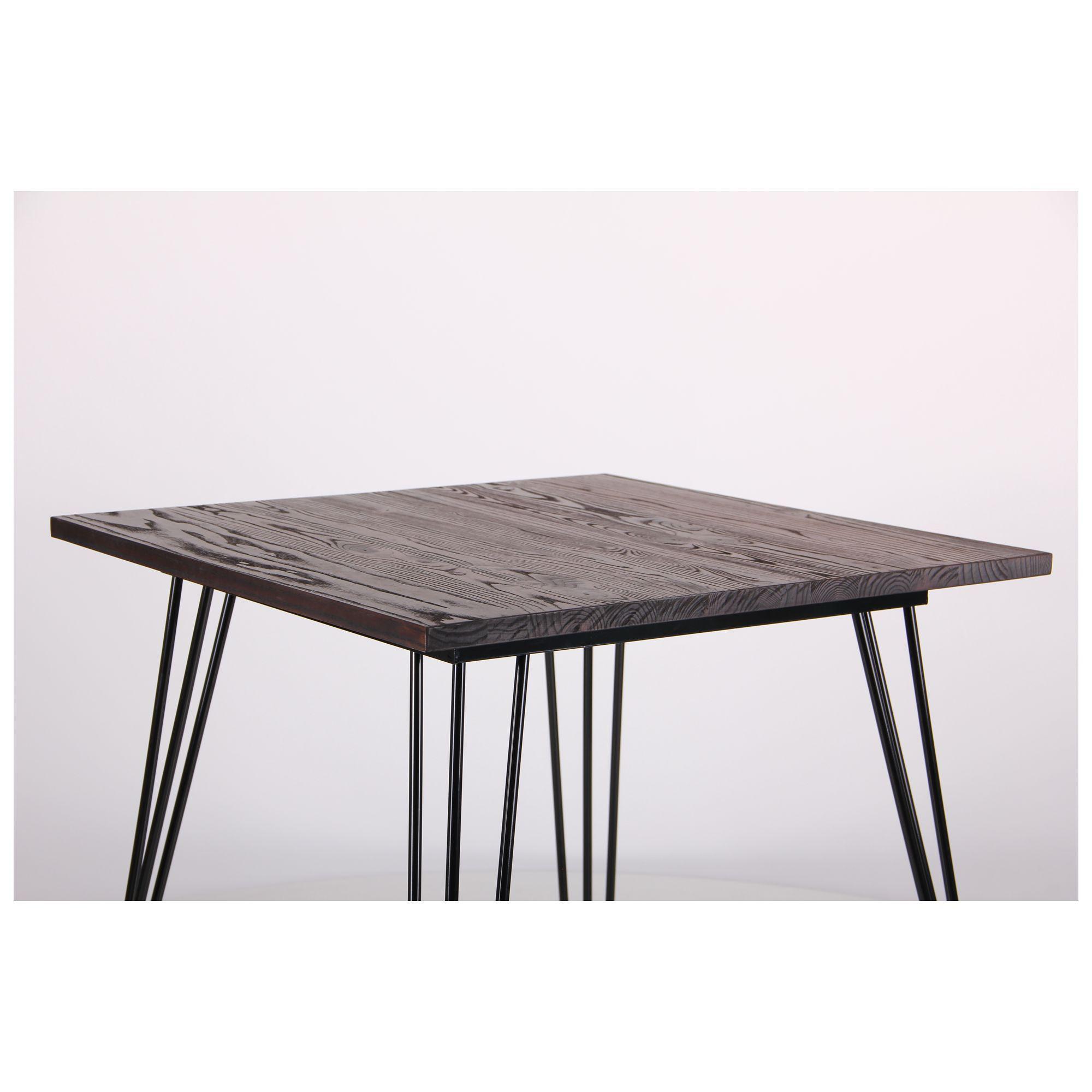 Стіл обідній AMF Smith 1200х750х600 сталь Чорний/Коричневий - фото 3 Стіл обідній AMF Smith 1200х750х600 сталь Чорний/Коричневий - фото 3