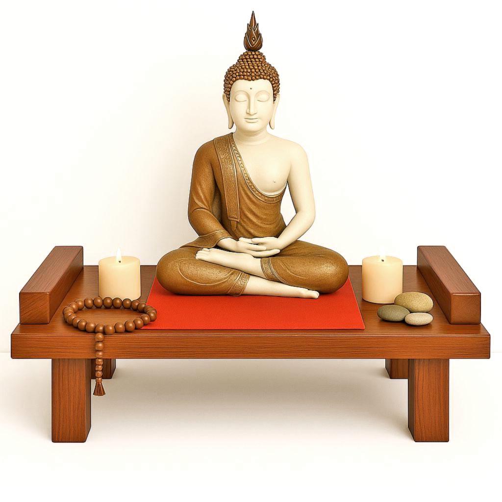 Алтарь для медитации из дерева Вариоста Охра (ЛАТ-000304)