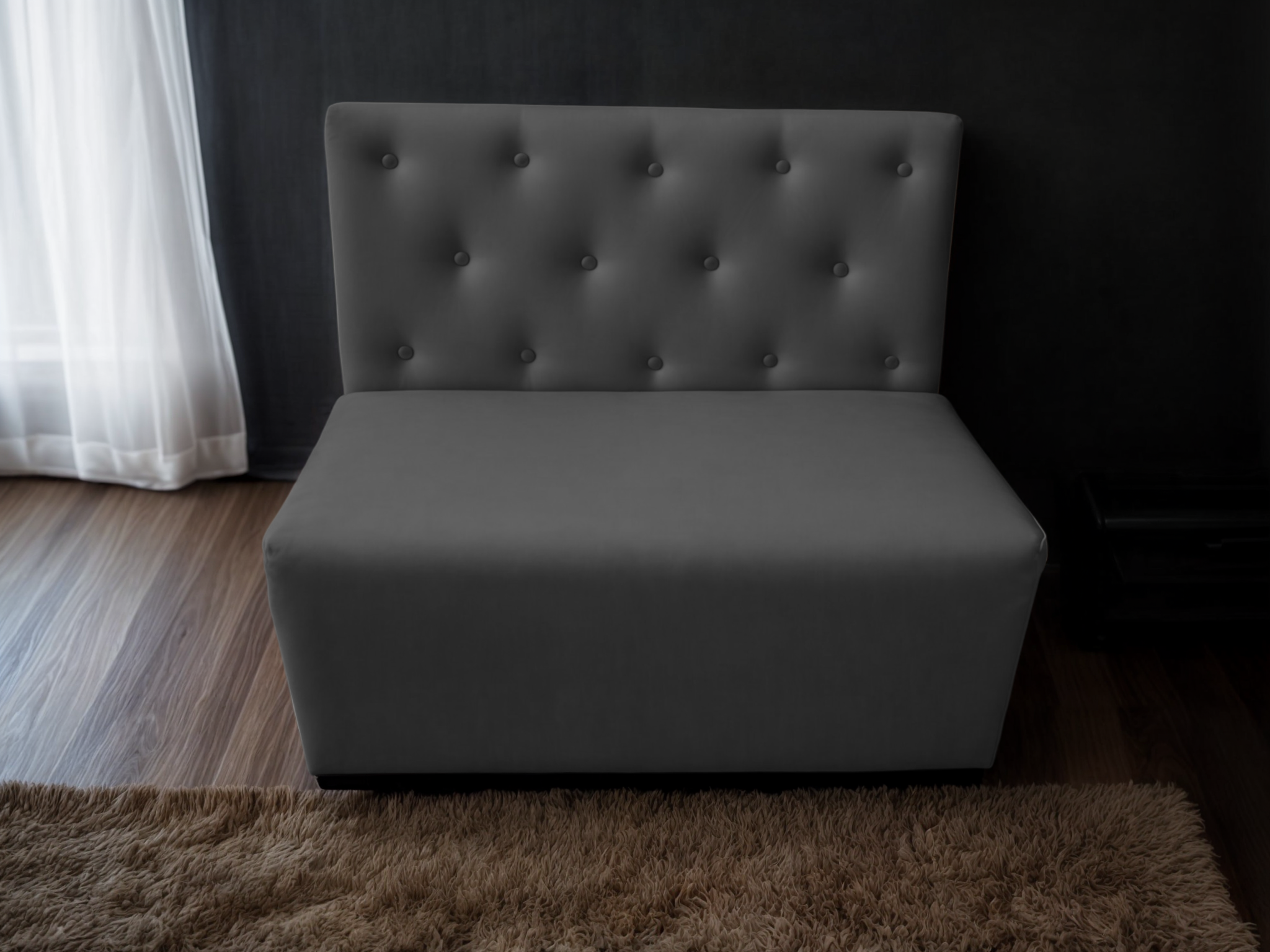 Диван для кафе Tobi Sho Бостон з високою спинкою та гудзиками 1200x630x850 мм шкірозамінник Сірий (2233) - фото 2 Диван для кафе Tobi Sho Бостон з високою спинкою та гудзиками 1200x630x850 мм шкірозамінник Сірий (2233) - фото 2