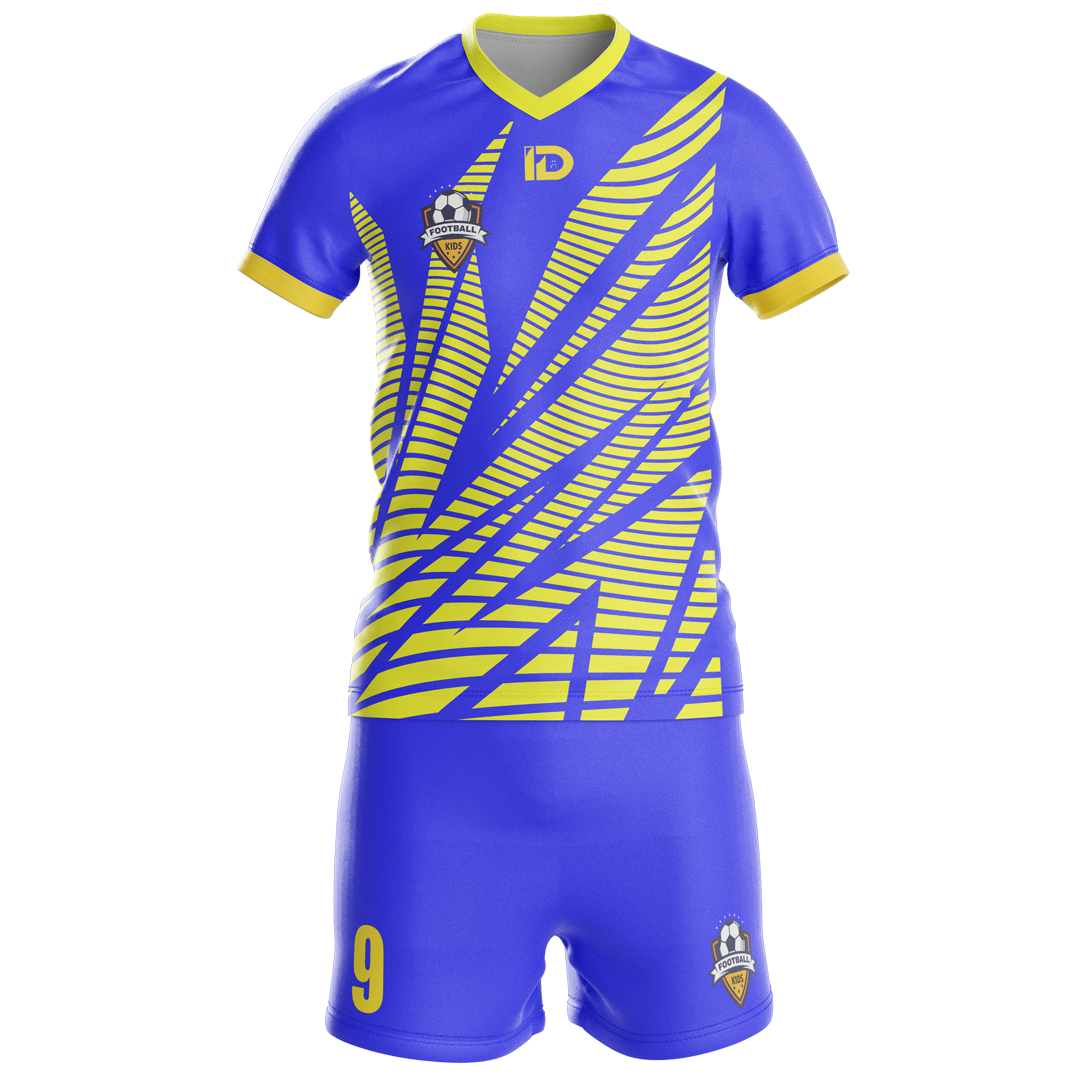 Футбольна форма дитяча IDSport S Жовтий/Синій (06021455)