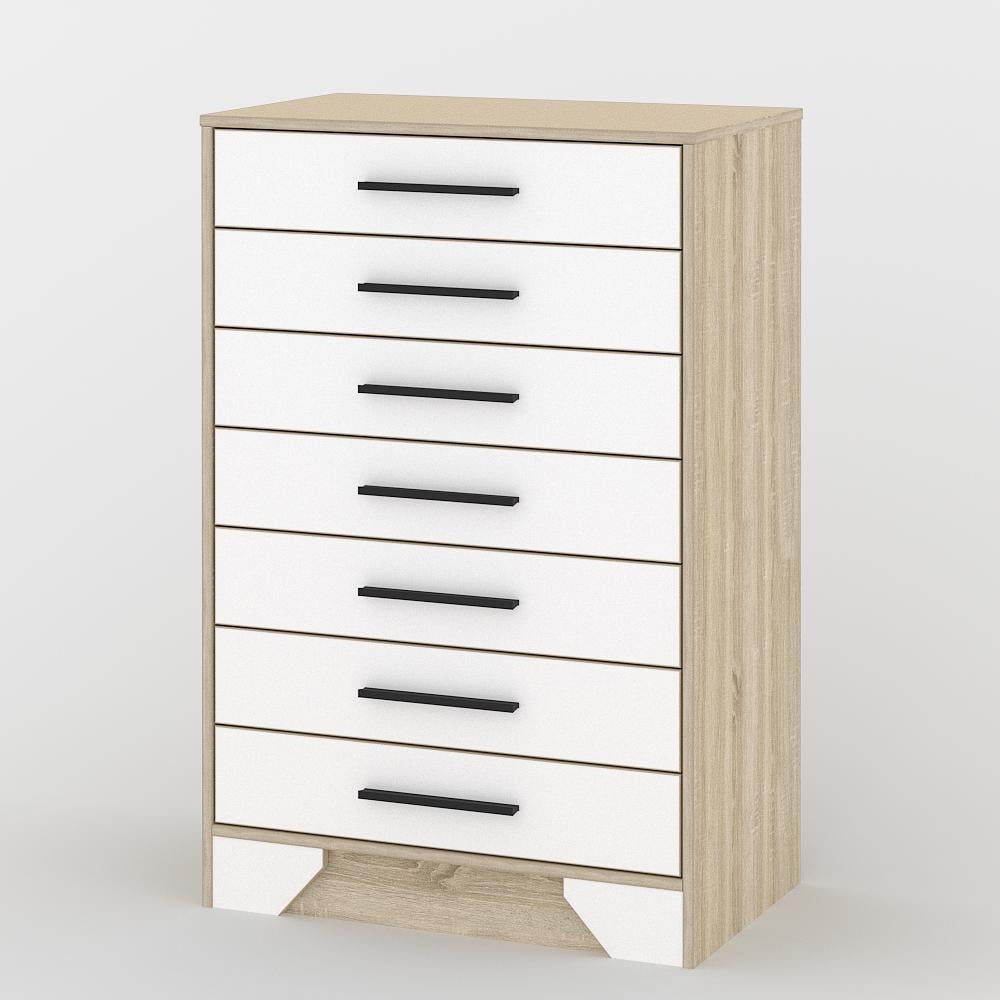 Комод Тіса-меблі Комод-118 73,2x110,6x40 см Дуб сонома/Білий