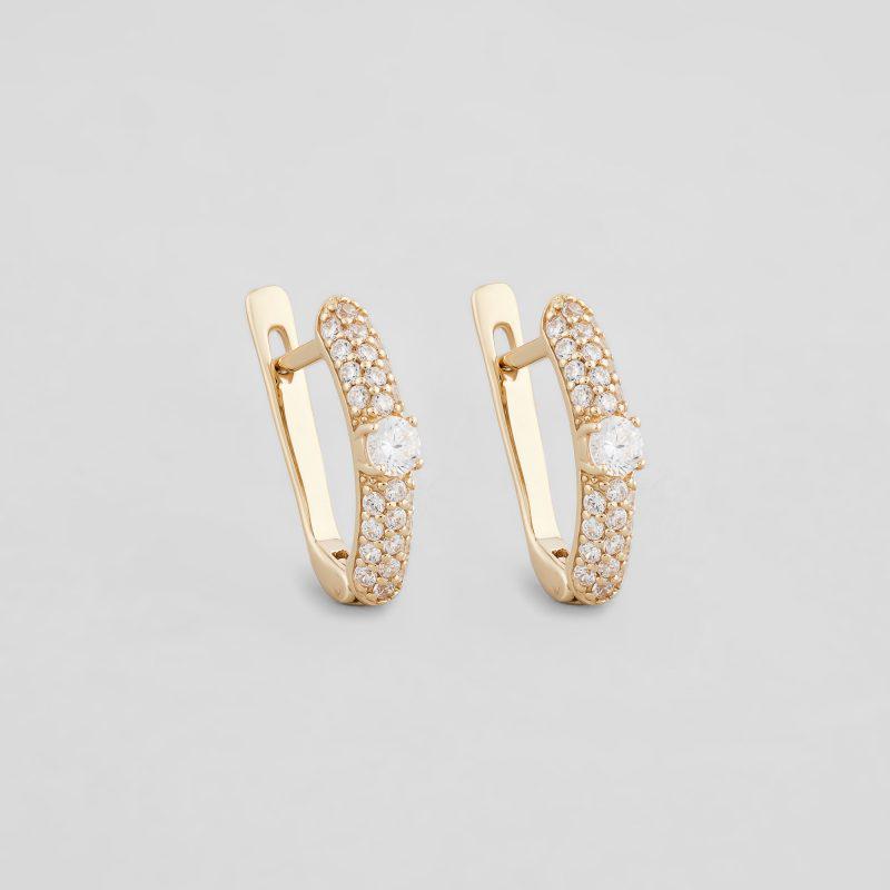 Золотые серьги Причудливая идея (с219-ж)