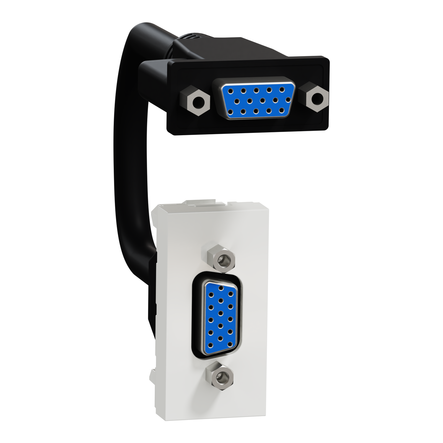 Розетка Schneider Electric Unica HD15 female VGA 1 модуль Белый (NU343218) Розетка Schneider Electric Unica HD15 female VGA 1 модуль Белый (NU343218)