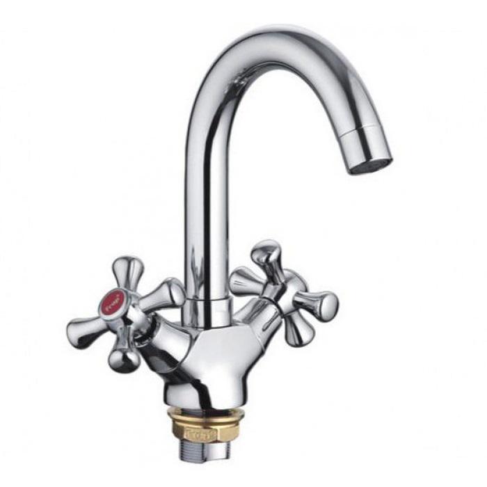 Змішувач для умивальника Frap F13732-B двовентильний Хром (171188) Змішувач для умивальника Frap F13732-B двовентильний Хром (171188)