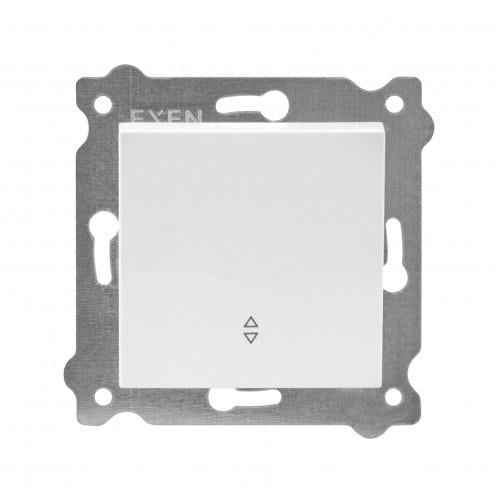 Механизм выключателя одинарного проходного врезного EXEN Белый