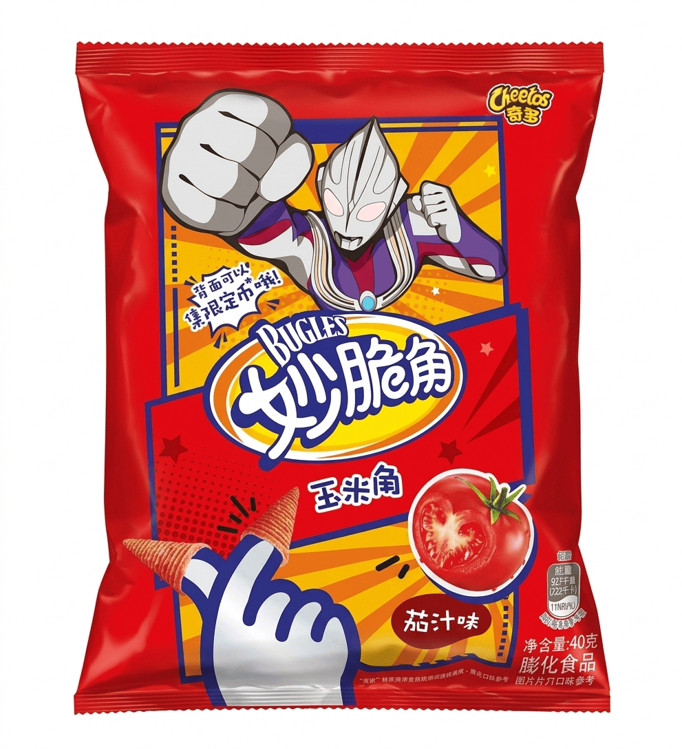 Чипсы Cheetos Bugles Tomato Sauce Flavor Ultraman 40 г (2985636227)