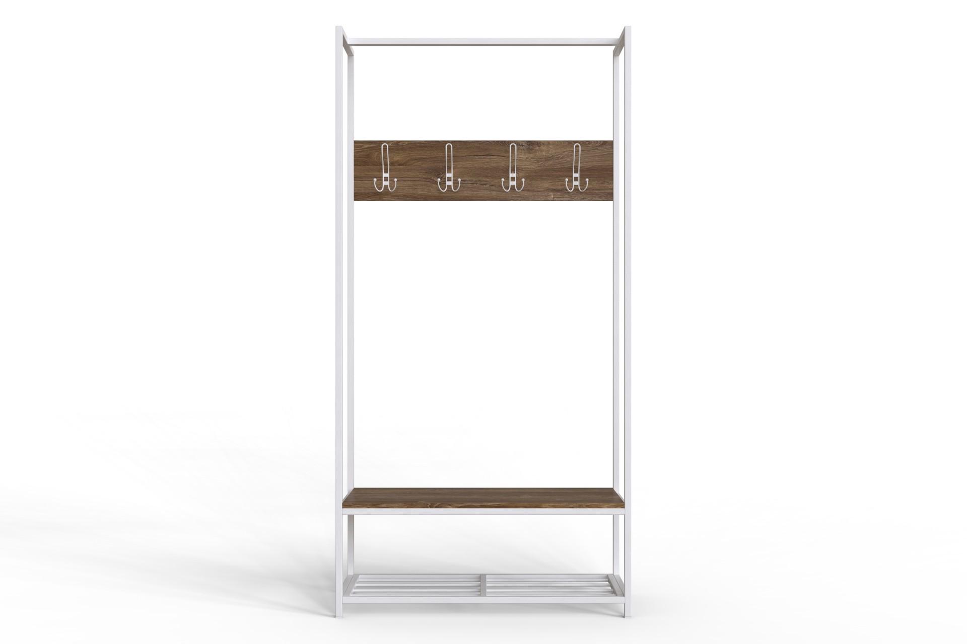 Вешалка модульная напольная Ferrum-decor Трелис 13 ДСП 16 мм 180x90x38 см Белый/Дуб Таверна (FRD-104333) Вешалка модульная напольная Ferrum-decor Трелис 13 ДСП 16 мм 180x90x38 см Белый/Дуб Таверна (FRD-104333)