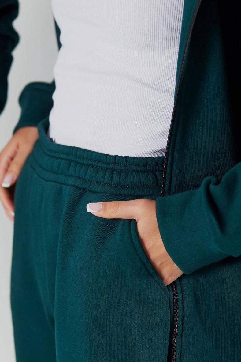 Прогулочный костюм унисекс на замке М115.4 S Зеленый (351-1-60) - фото 4 Прогулочный костюм унисекс на замке М115.4 S Зеленый (351-1-60) - фото 4