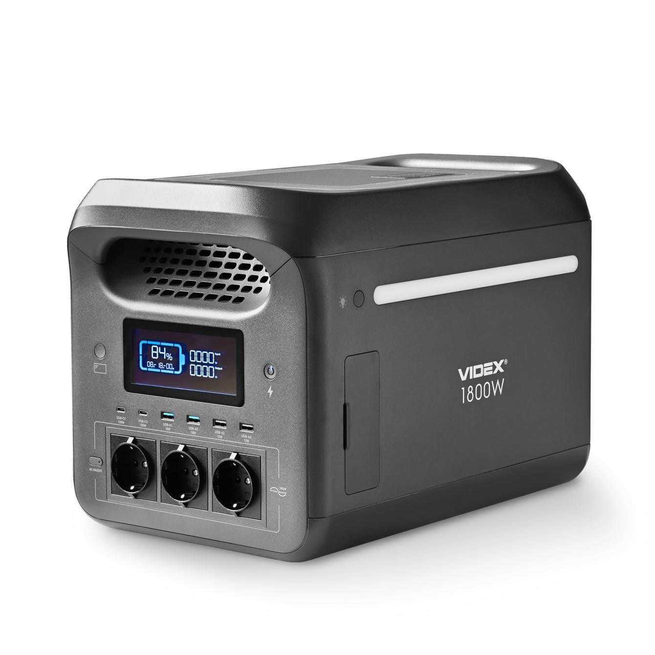 Портативная зарядная станция VIDEX OASIS 1800 W 1229 Wh (VPS-SG1-1KW8)