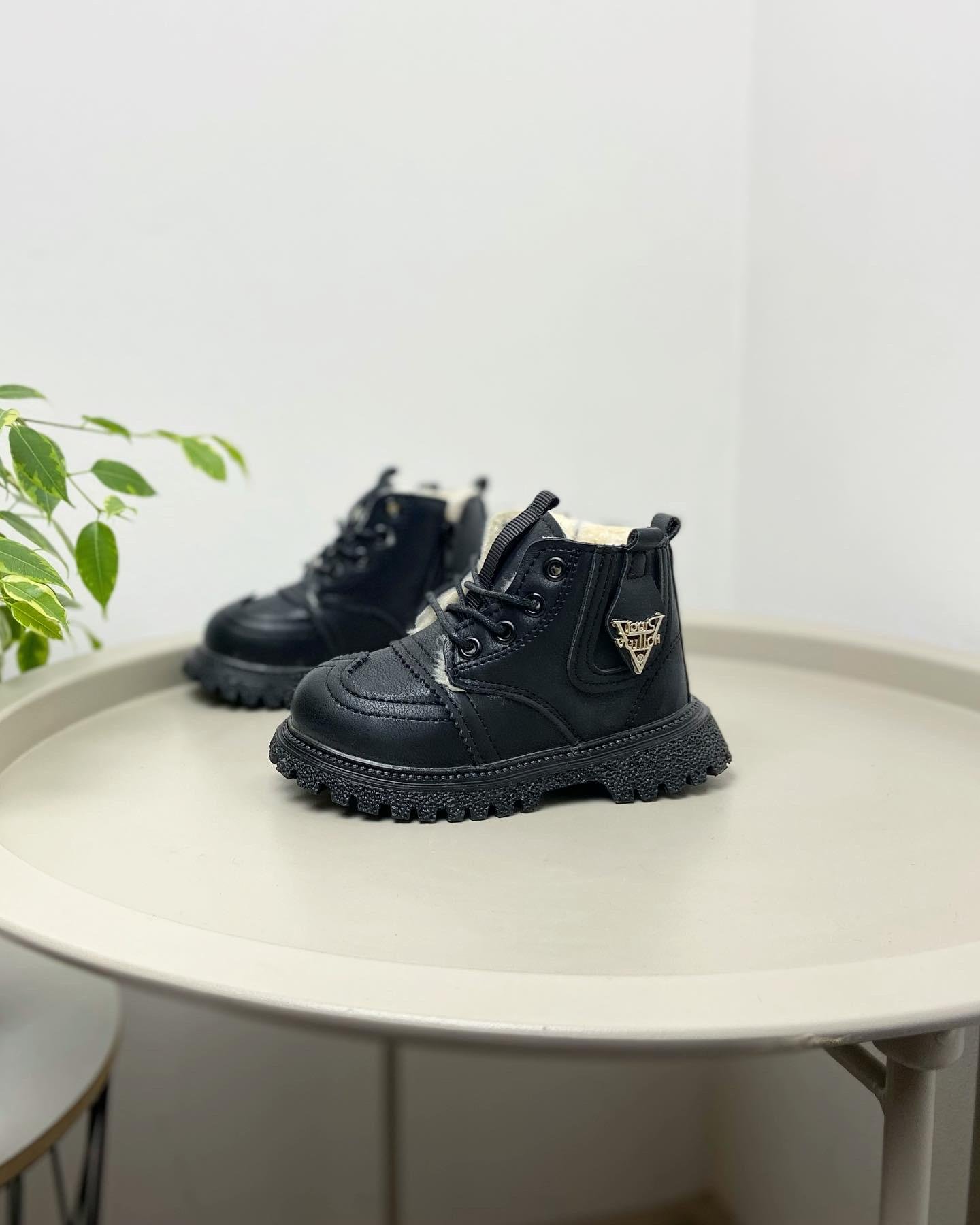 Ботинки зимние детские р. 24 Черный (669) - фото 1 Ботинки зимние детские р. 24 Черный (669) - фото 1