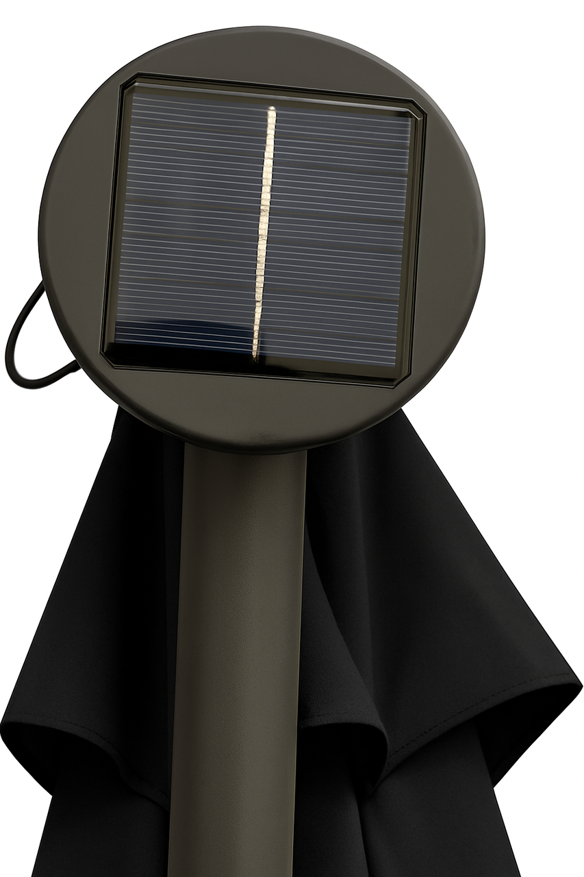 Парасолька садова WCG з LED підсвічуванням з чохлом 3 м Чорний (W-7011LED-BL) - фото 8 Парасолька садова WCG з LED підсвічуванням з чохлом 3 м Чорний (W-7011LED-BL) - фото 8