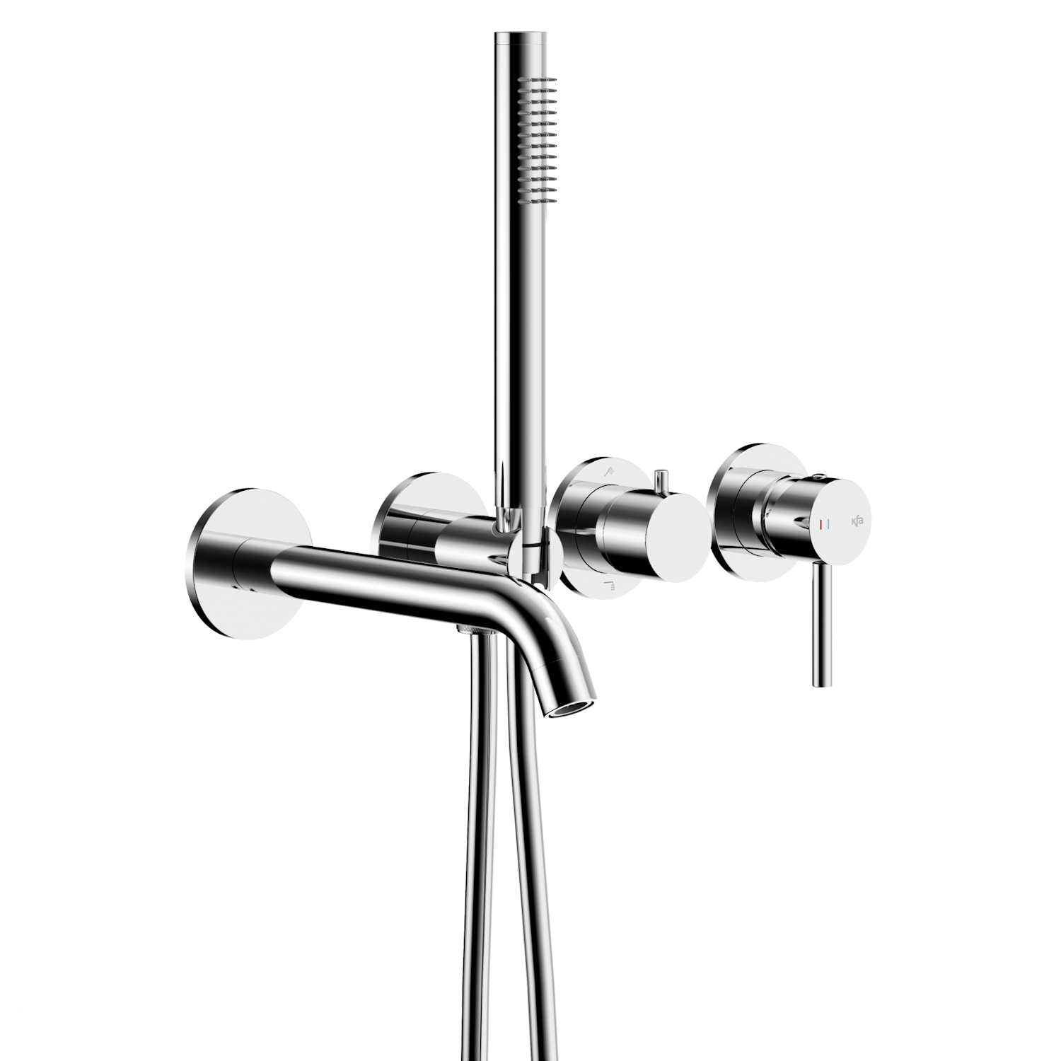 Смеситель для ванны KFA Armatura Moza двухрычажный Хром (5039-411-00)