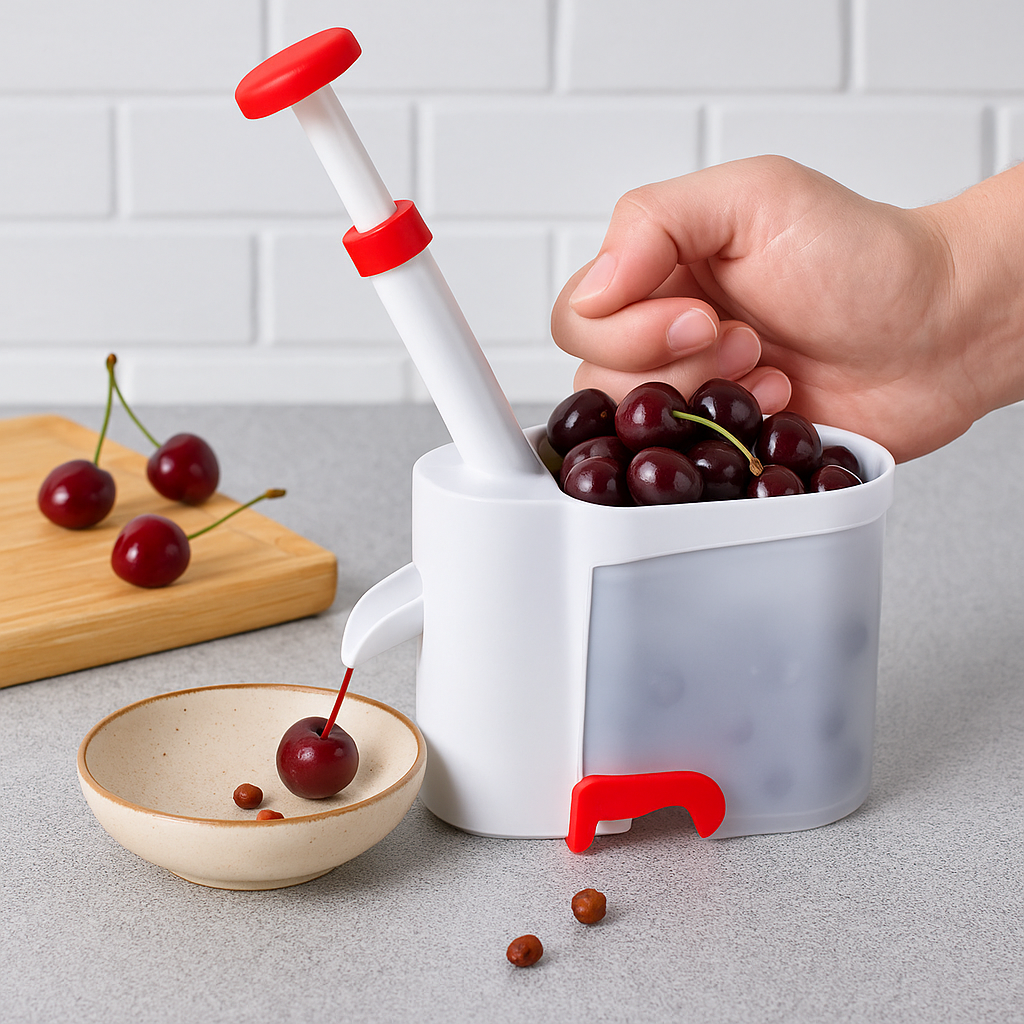 Машинка для удаления косточек из вишни HelferHoff 16x12x10 см - фото 2 Машинка для удаления косточек из вишни HelferHoff 16x12x10 см - фото 2