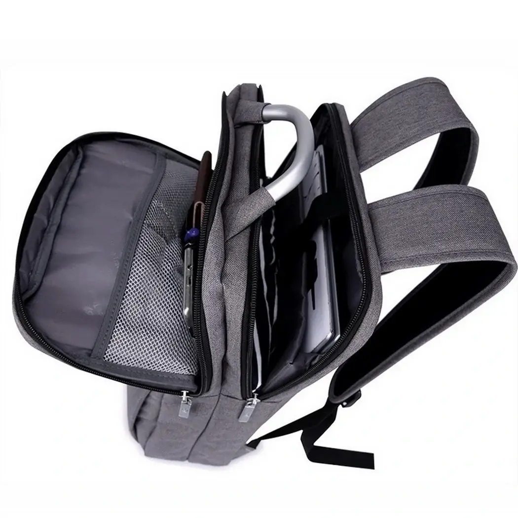 Рюкзак для ноутбука з USB-портом для заряджання Світло-сірий (29823233) - фото 5 Рюкзак для ноутбука з USB-портом для заряджання Світло-сірий (29823233) - фото 5