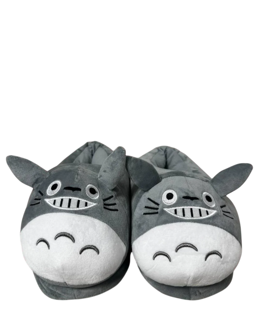 Тапочки домашние плюшевые Тоторо аниме р. 32-39 Серый - фото 1