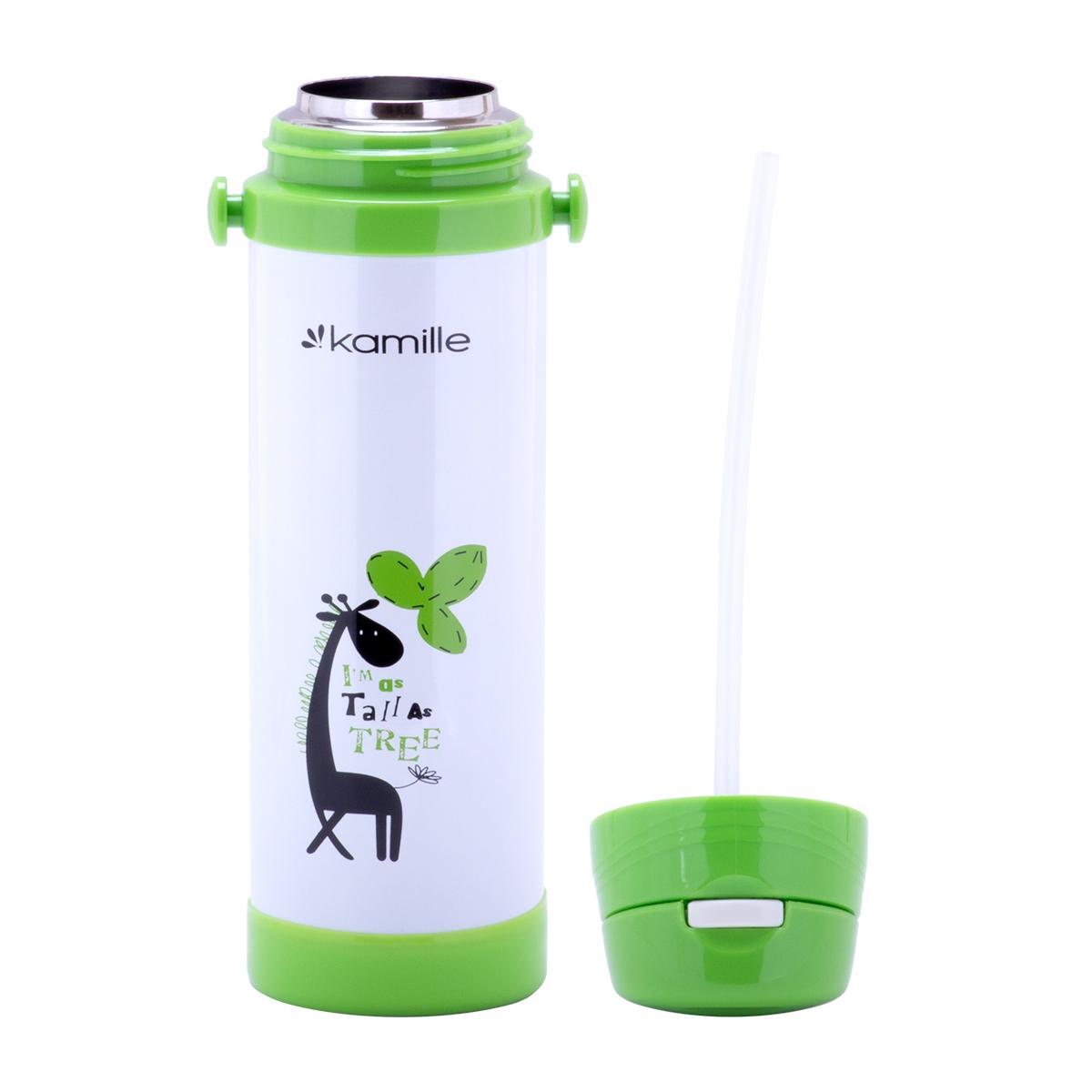 Термопляшка дитяча Kamille Vizo з нержавіючої сталі 500 мл Зелений (14897084) - фото 2 Термопляшка дитяча Kamille Vizo з нержавіючої сталі 500 мл Зелений (14897084) - фото 2