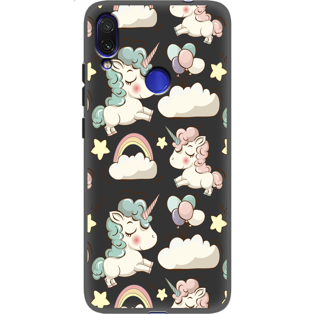 Чехол Boxface Xiaomi Redmi Note 7 Unicorns Черный силикон (36202-cc2-37106)