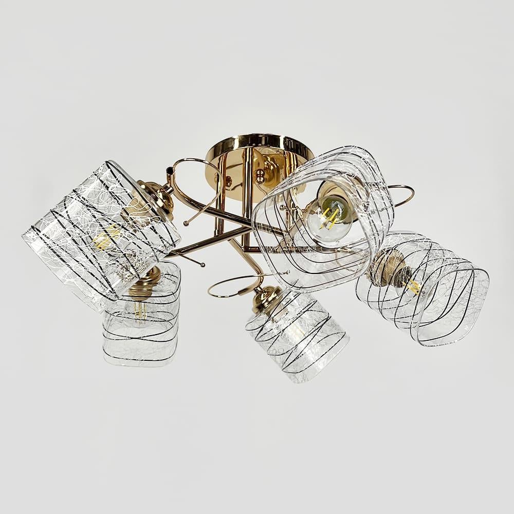 Люстра потолочная Light House LNF-17481/5 FGD Золотой