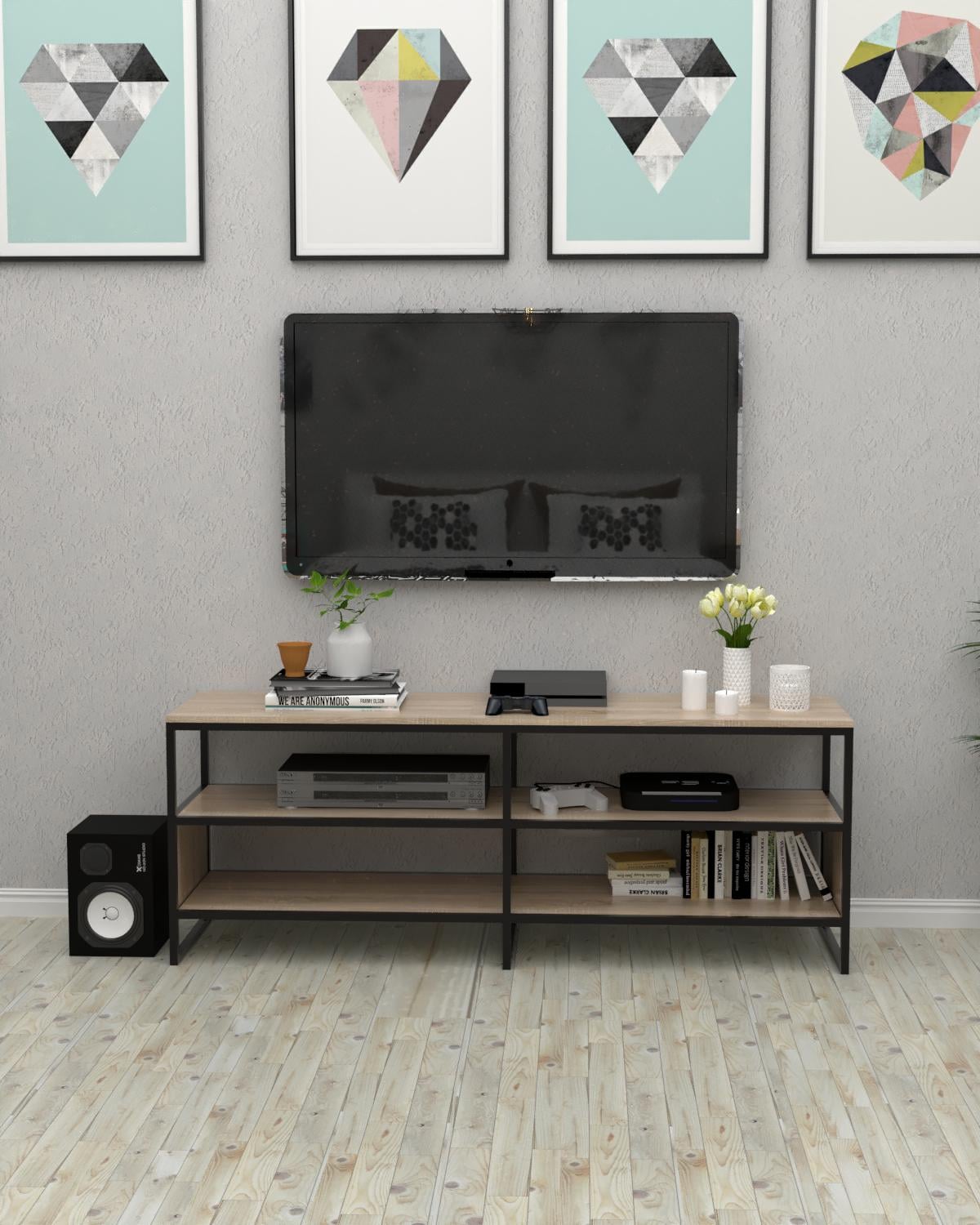 Тумба-стеллаж под телевизор EcoLoft Меридо DSP-1526-6 лофт (38416107)