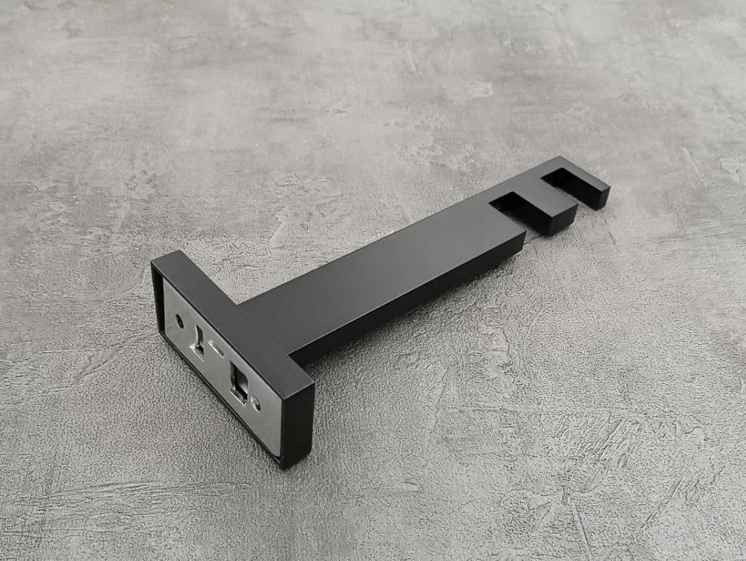 Кронштейн Quadrum Скарлайн подвійний 14-17 см Чорний матовий - фото 1