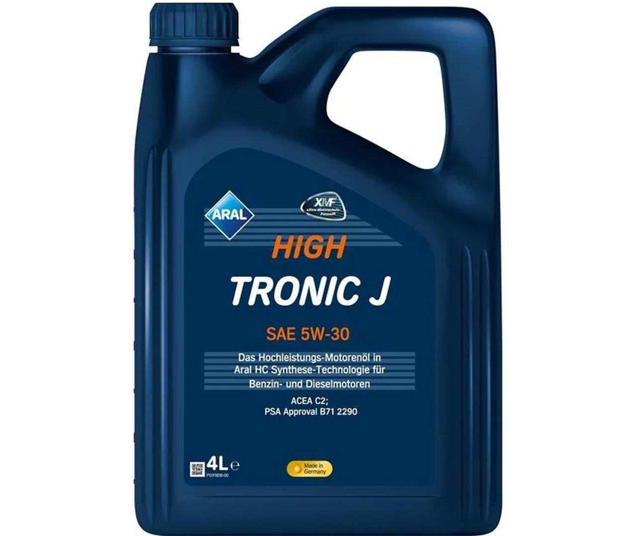 Моторное масло Aral HighTronic J 5W-30 4 л
