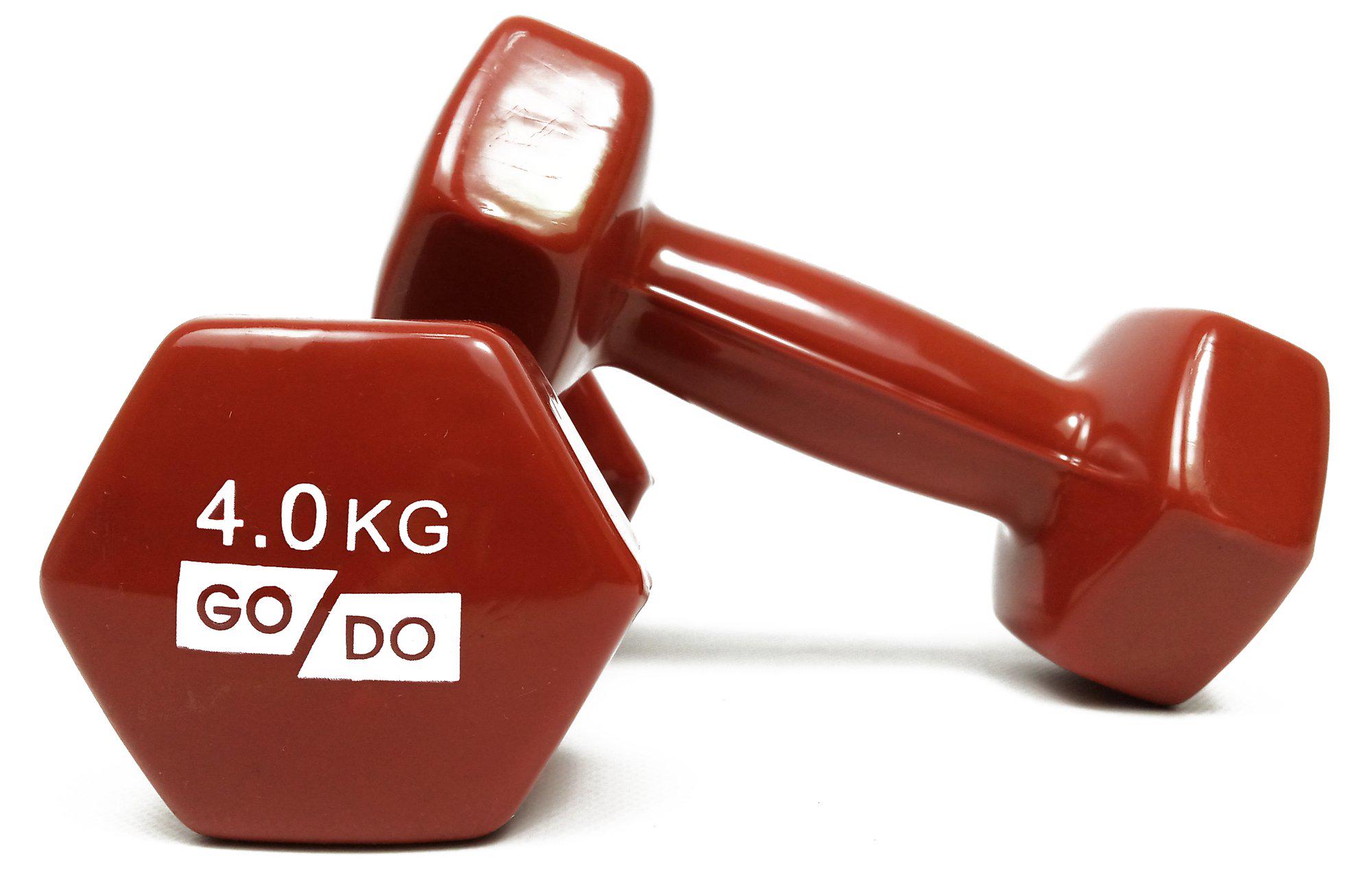Гантелі EasyFit GoDo з вініловим покриттям 4 кг Червоний (EF-GD4R) - фото 1 Гантелі EasyFit GoDo з вініловим покриттям 4 кг Червоний (EF-GD4R) - фото 1