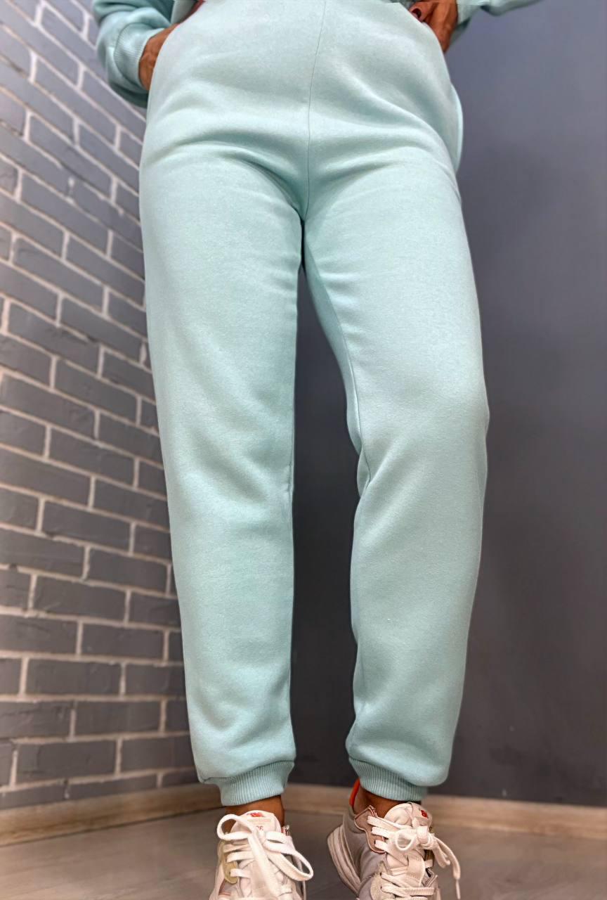 Штани жіночі PEPPER MINT 24-13 спортивні джоггери резинка на талії утеплені L Бірюзовий (909) - фото 1 Штани жіночі PEPPER MINT 24-13 спортивні джоггери резинка на талії утеплені L Бірюзовий (909) - фото 1
