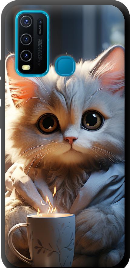 Чехол на Vivo Y30 White cat (5646b-2154-42517) Чехол на Vivo Y30 White cat (5646b-2154-42517)