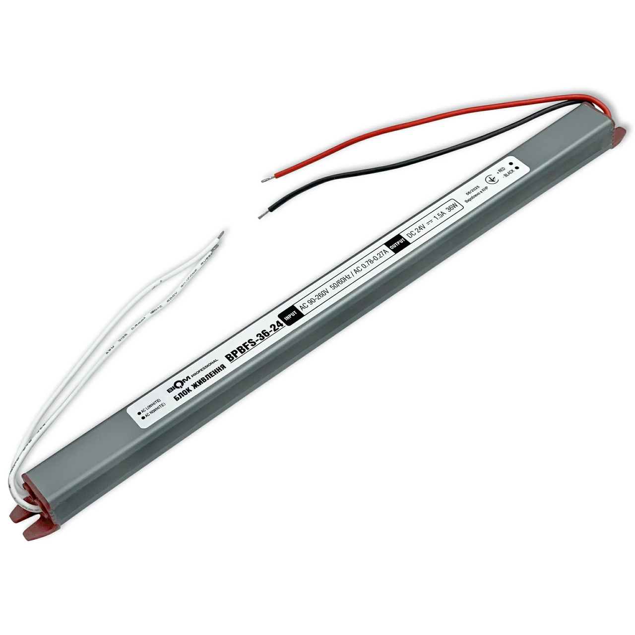 Блок живлення для ламп Biom BPBFS-36-24 STICK Professional BPBFS 36W 24V 1,5A IP67 (2833211405)