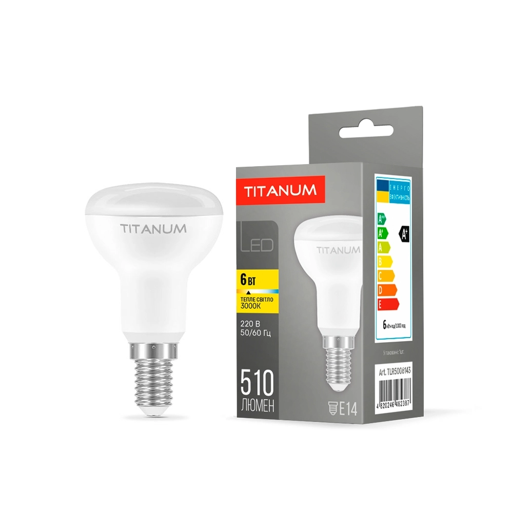 LED-лампа TITANUM R50 6W E14 3000K (TLR5006143)