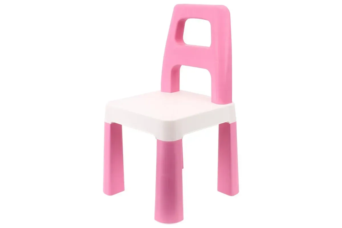 Детский стул ТехноК из пластика 32х55х32 см Розово-белый (150-98-TH0167) Детский стул ТехноК из пластика 32х55х32 см Розово-белый (150-98-TH0167)