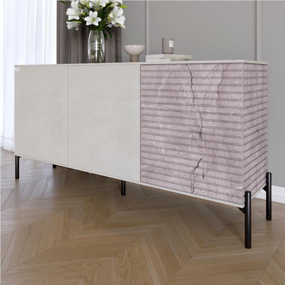 Комод закрытый в гостиную на черных металлических ножках Lion Грей 154x38x76,5 см Бетон Style/Камень (Lion-041789) Комод закрытый в гостиную на черных металлических ножках Lion Грей 154x38x76,5 см Бетон Style/Камень (Lion-041789)